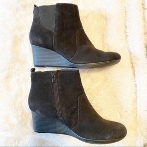 Clarks Collection Black Suede Ankle Boot